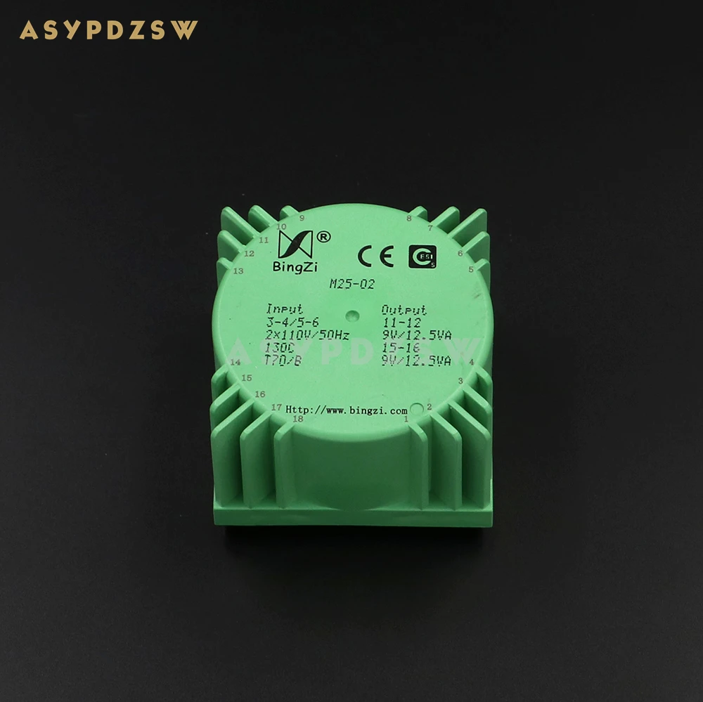 

25VA Green Square 25W Sealed toroidal transformers M25-02 Output voltage AC dual 9V(2*9V)