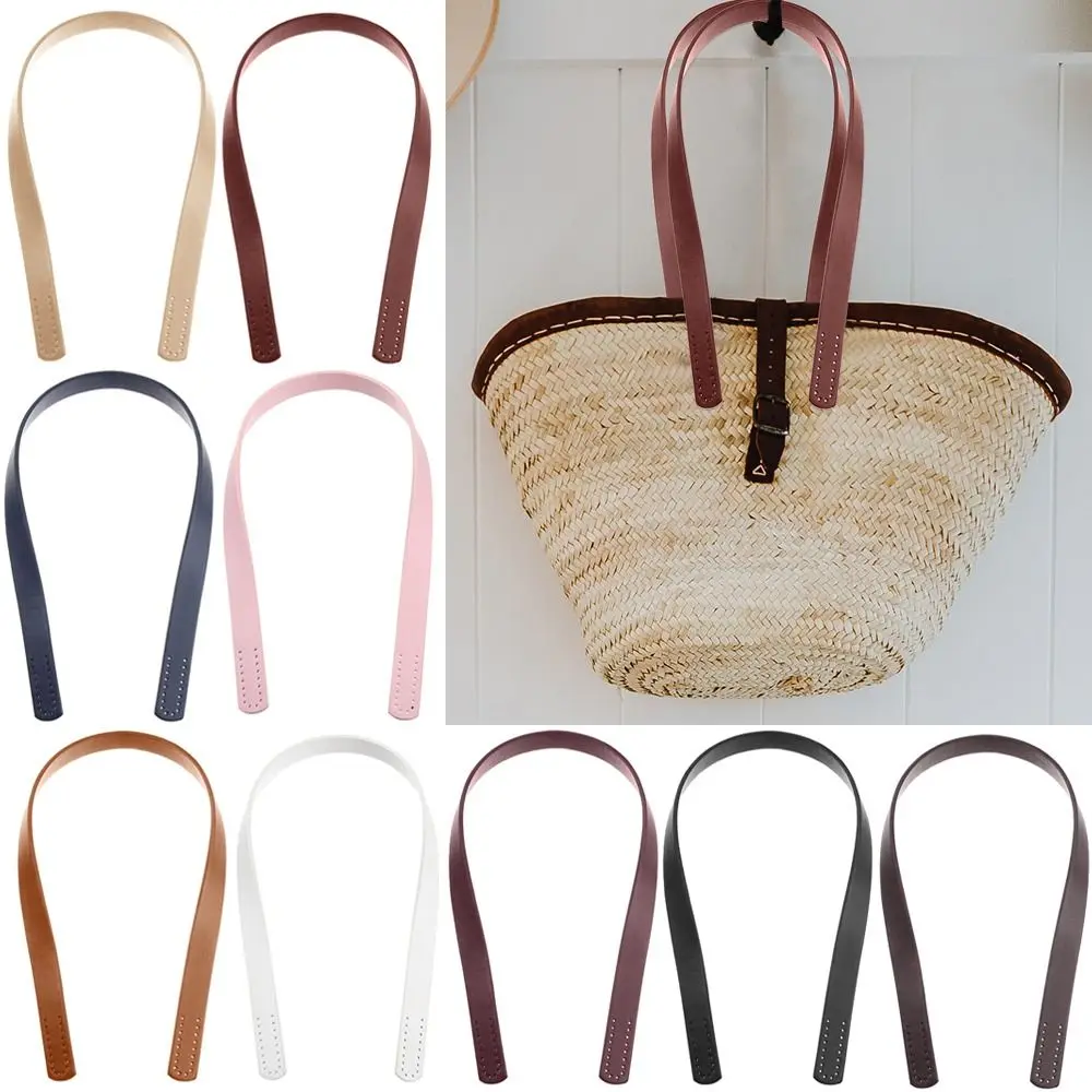 

2Pcs PU Leather Women Girls Bag Handles DIY Replacement Shoulder Bag Strap Handle For Handbag Belt Bag Accessory