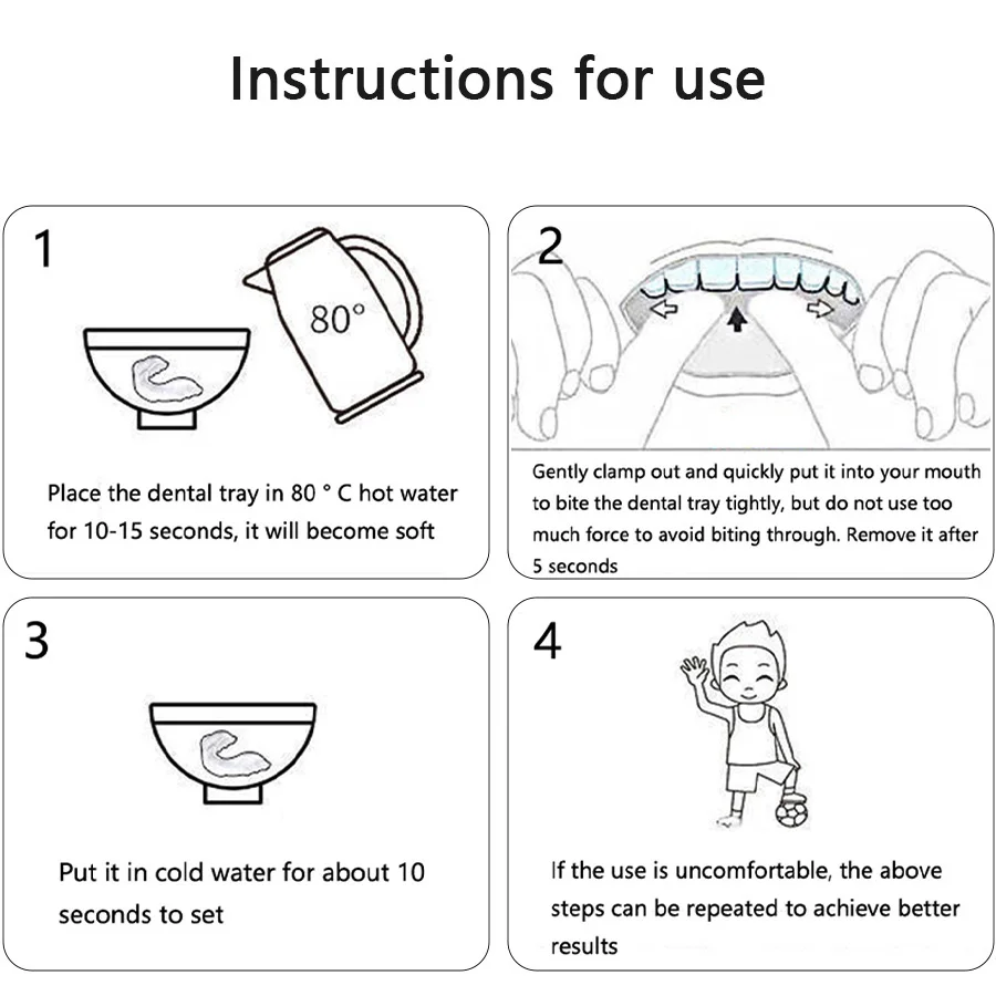 (Need to soak in hot water, heat and shape before use) Boxing braces, Sanda training, dental guards, dental braces, gift box