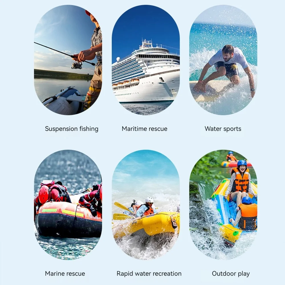 Self-inflatable Life Vests with Reflective Strips & Emergency Whistle Water Sports Vest Kayak Vest for Various Water Activities