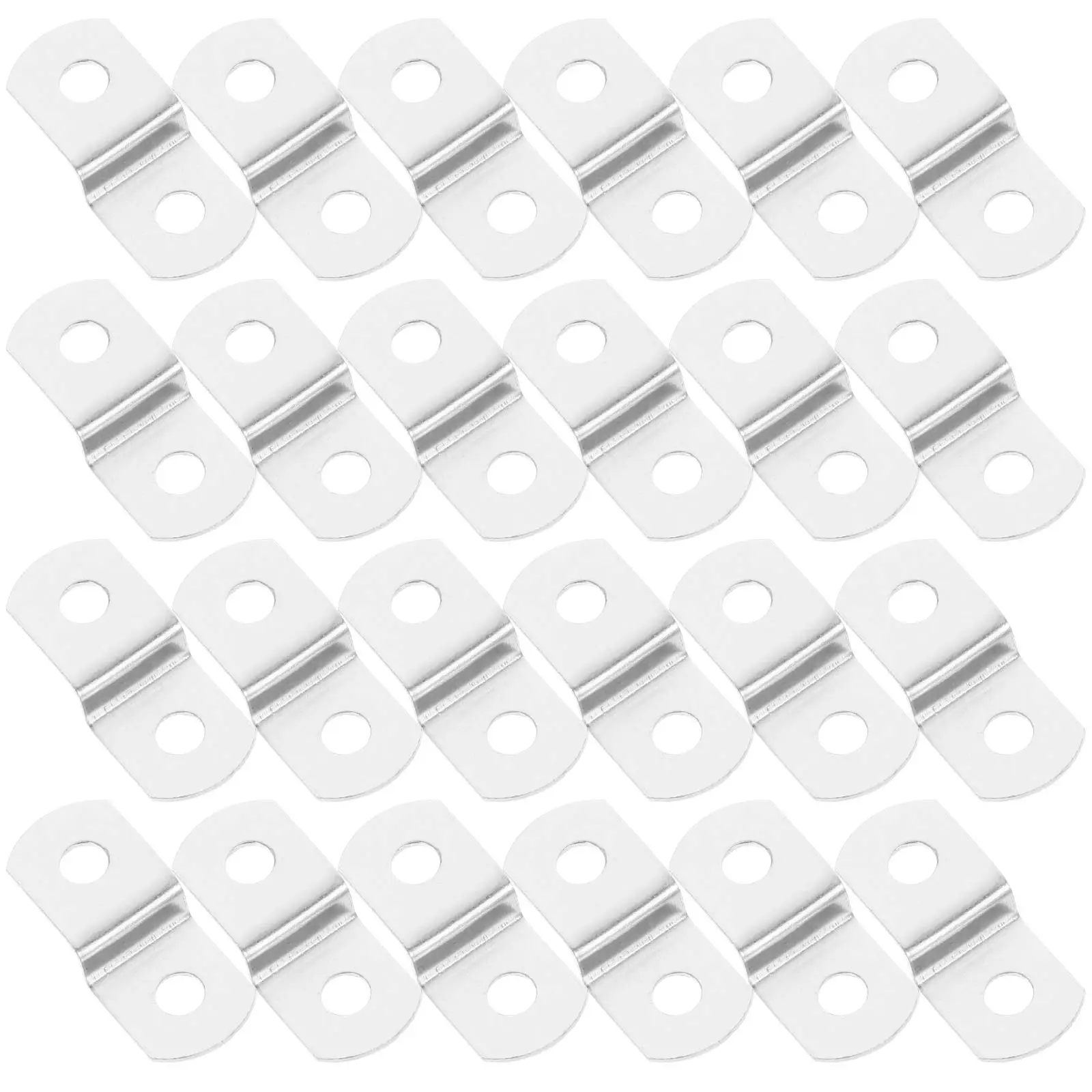 

120pcs Corner Codes Stainless Steel Flush Mounting Hardware Mirror Brackets Photo Frame Connectors Fixed Clips