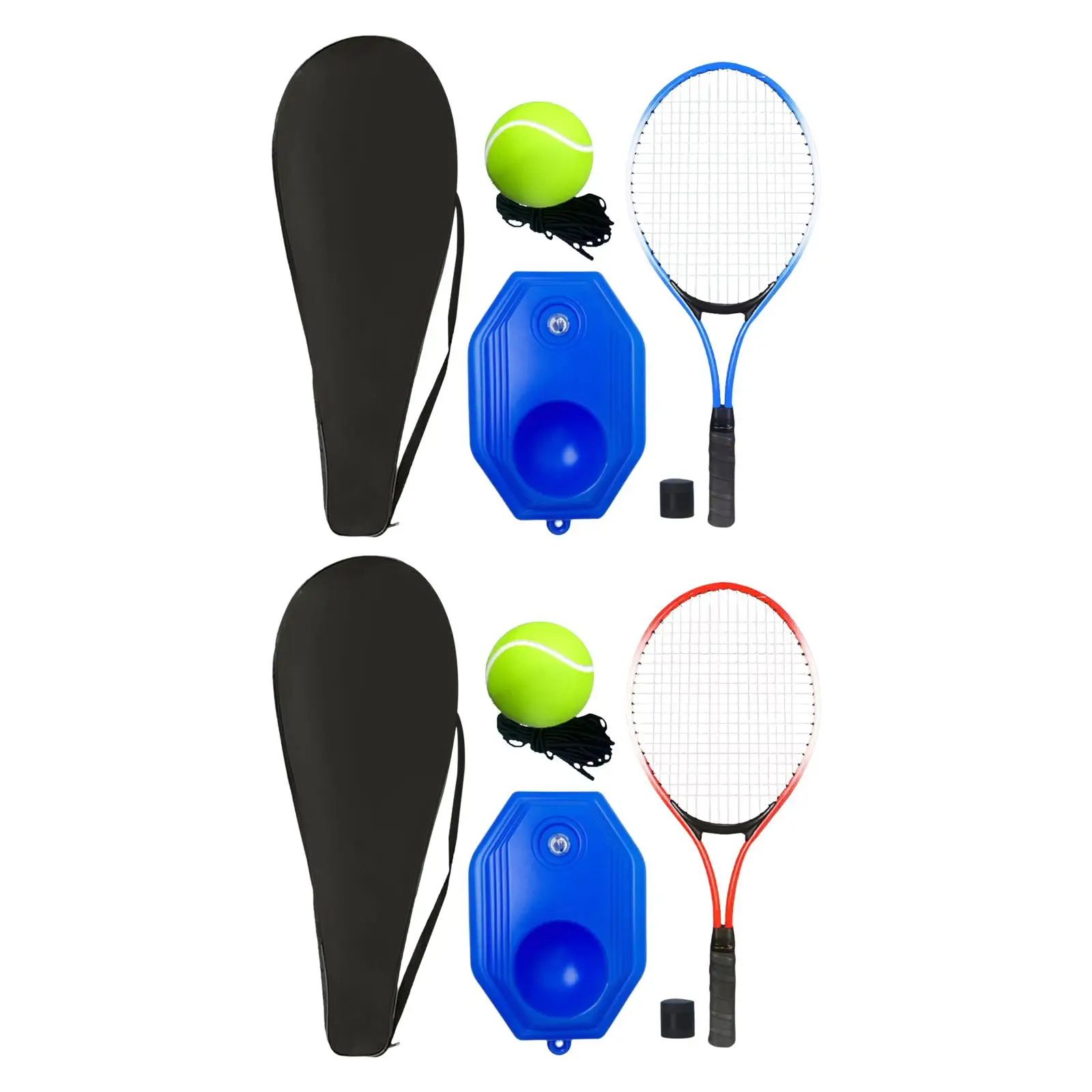 Solo Tennis Trainer with Carry Bag Garden Indoor Outdoor Park Backyard Tennis Training Device for Women Men Beginners Adults