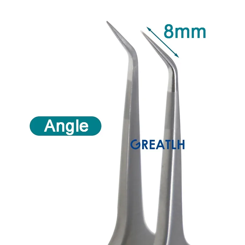 Stainless Steel FUE Hair Transplant Forceps Autoclavable Hair Implanting Tweezers Clamp