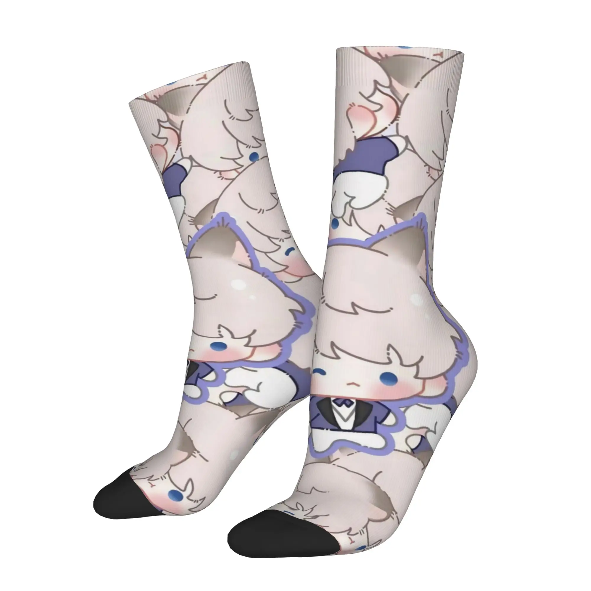 Chibi Xavier Socks Men's Women's Funny Happy Love and Deepspace Game Socks Spring Summer Autumn Winter Middle Tube Socks Gift