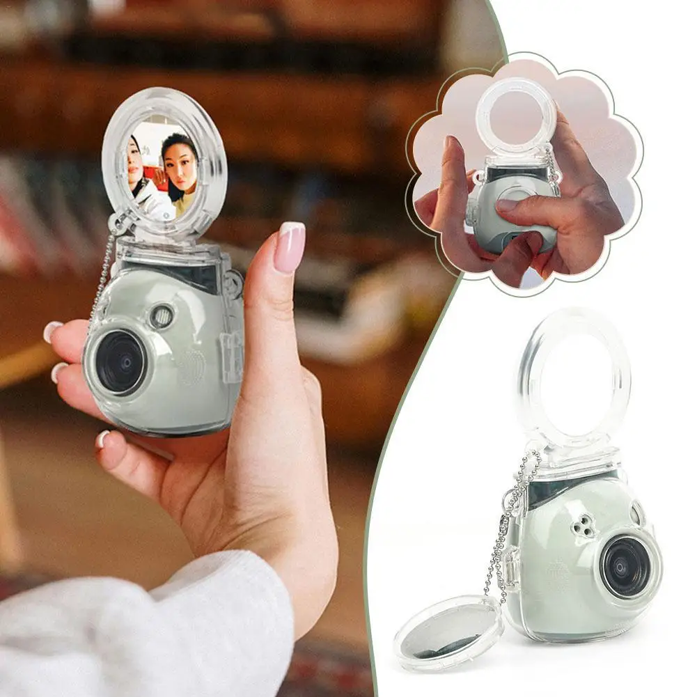 Camera Crystal Case With Self-Shooting Mirror For Fuji Instax PAL Anti-Scratch Anti-Fall Set Transparent Protective Shell