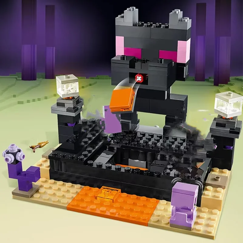 

Наборы строительных блоков My Pixel World Brick Sets Game Series 21242 The End Arena MOC, игрушки, подарок