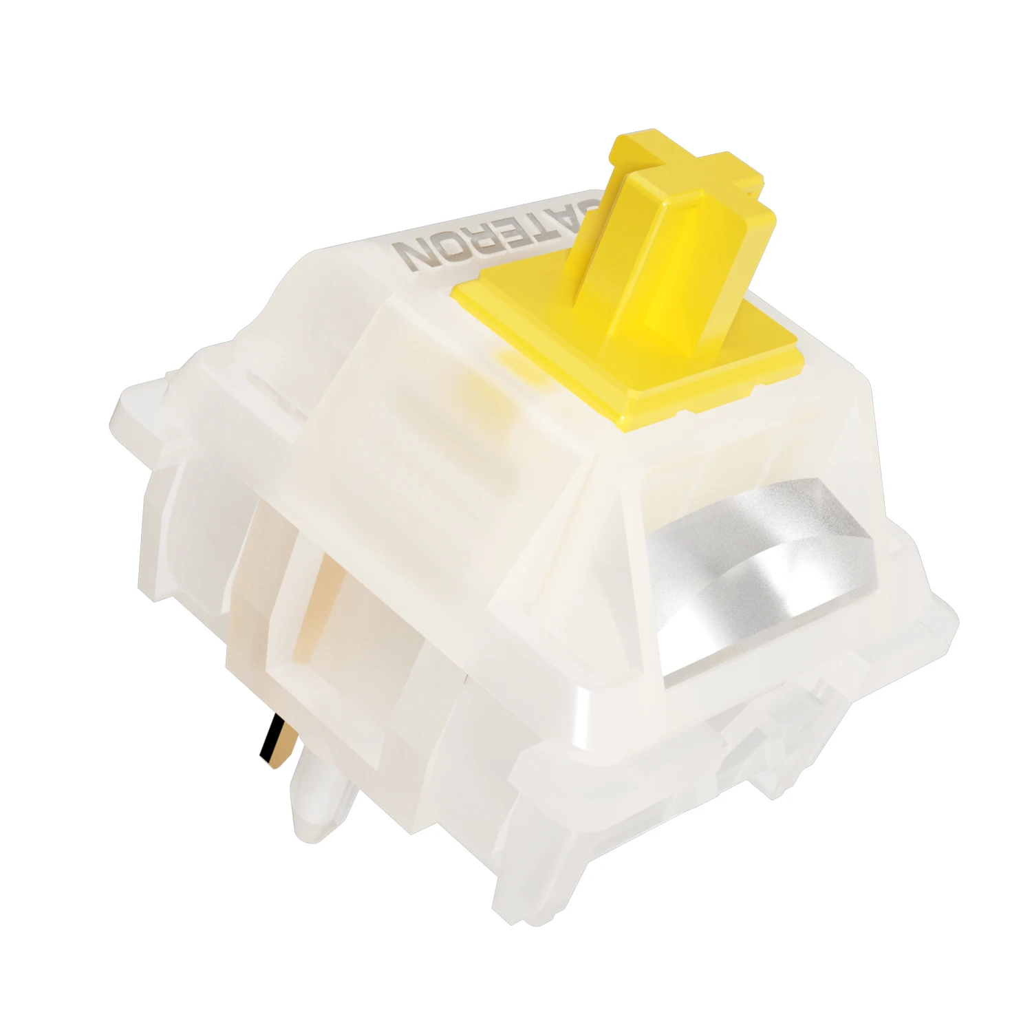 Przełączniki Gateron Milky Yellow Pro V3 do klawiatur mechanicznych MX, 5-pinowe, liniowe/przeciwsmarowane przełączniki 50gf