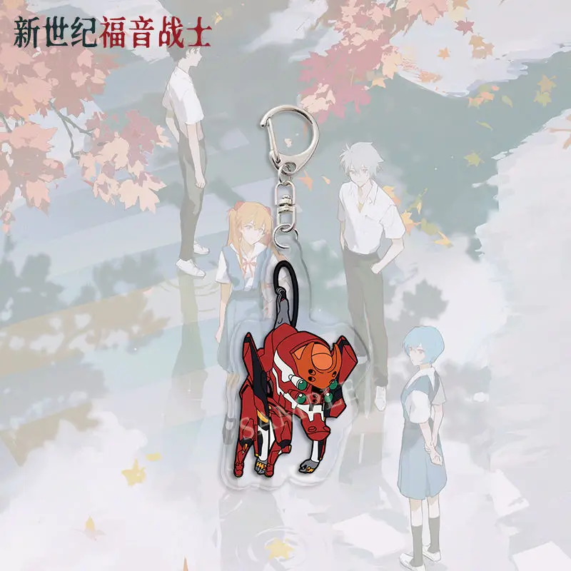 Neon Genesis Evangelion anime peripheral acrylic keychain Ayanami Rei Ikari Shinji Asuka student pendant birthday gift wholesale