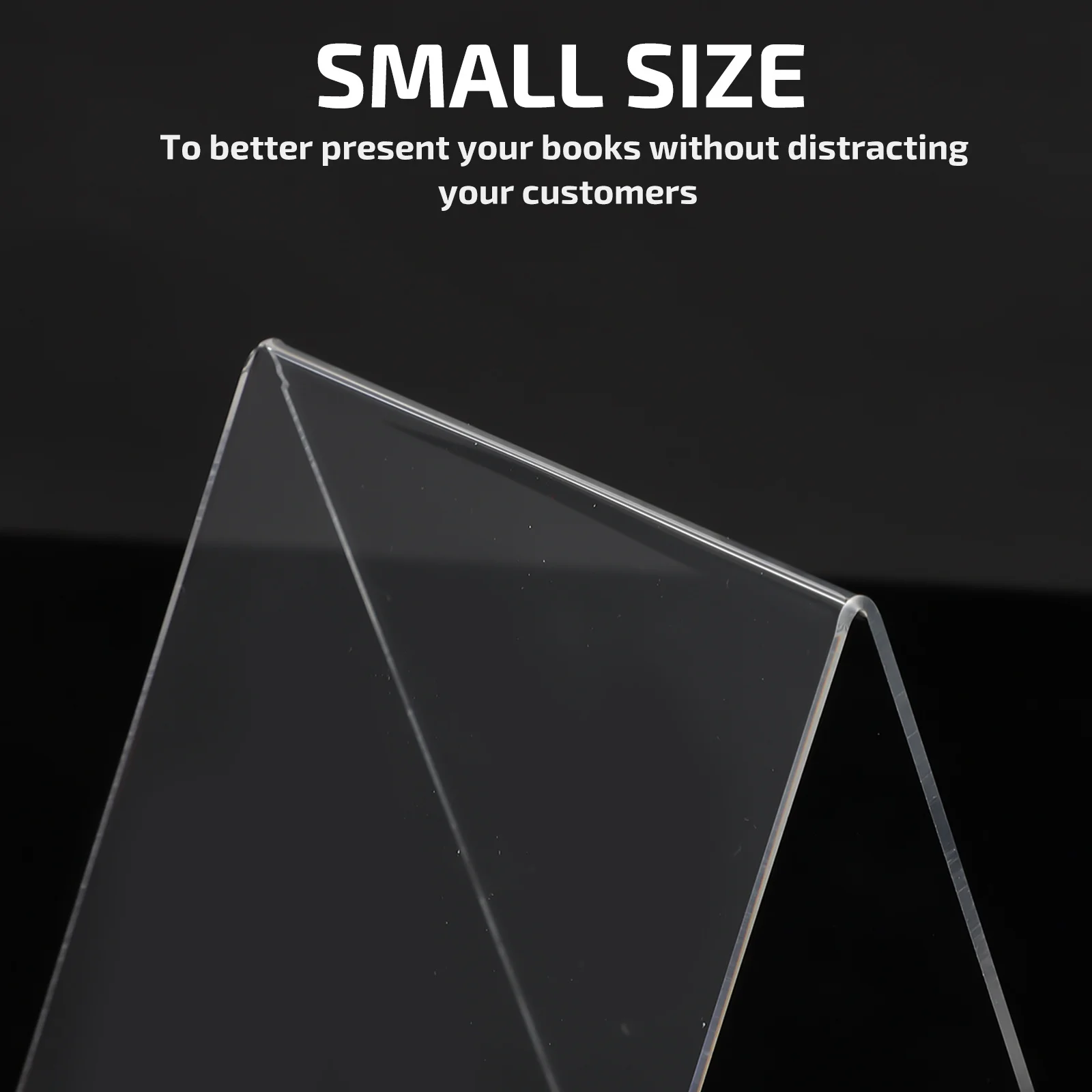 

1Pcs Transparent Acrylic Book Rack Clear Desktop Display Stand Simple Book Holder for Library Office Home