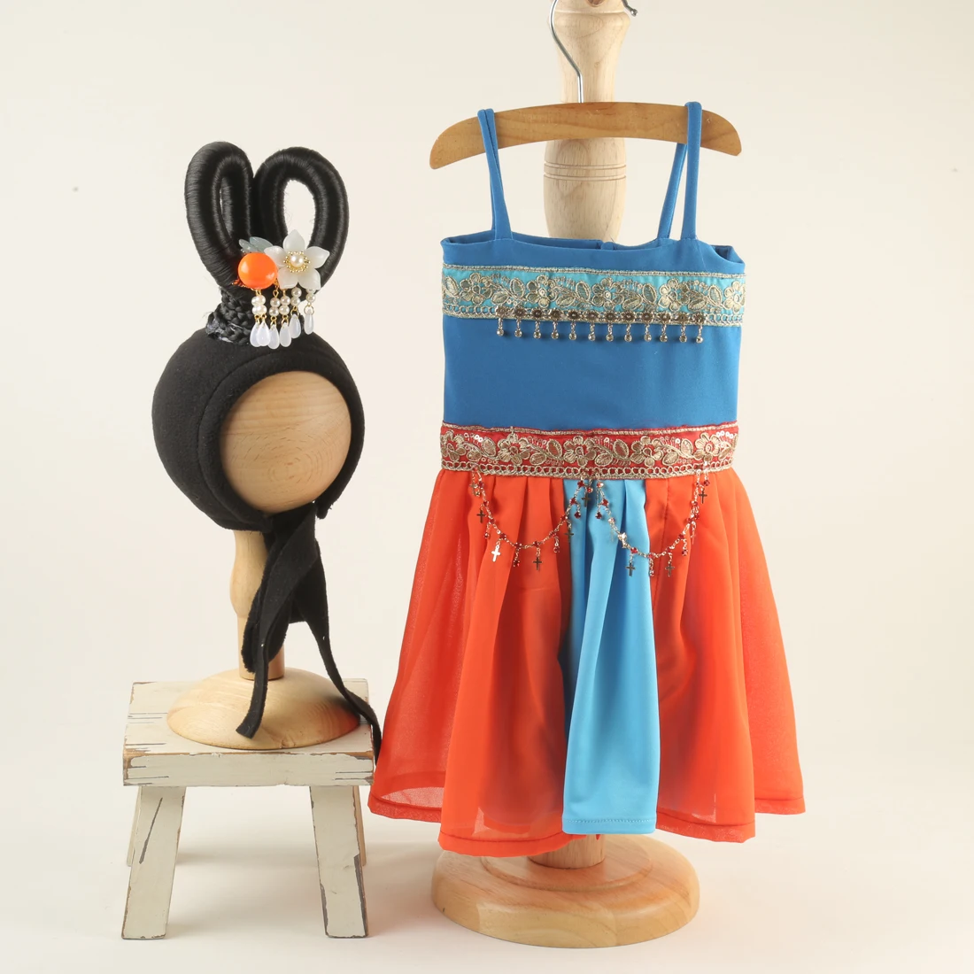 

Кружевная юбка для шитья новорожденных девочек, реквизит для фотосессии, китайское мифическое платье богини луны, наряд для маленьких девочек, детская фотосессия