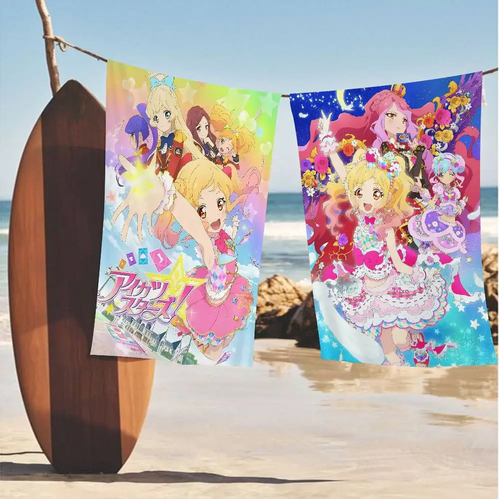 Anime Aikatsu Microfiber Beach Towel Absorbent Quick dry Soft Yoga Swimming Resort Mountain Climbing Towel