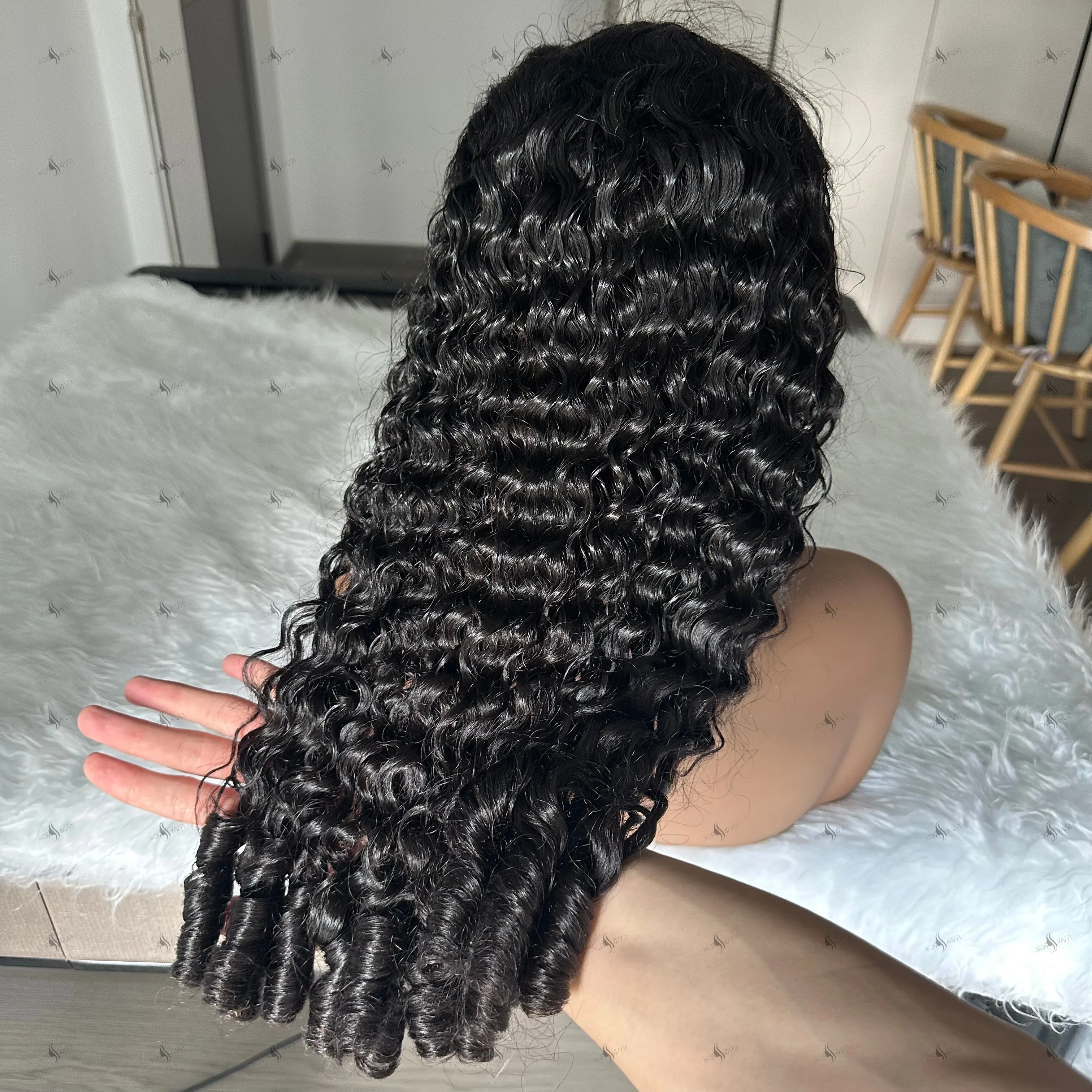

12A Burmese CurlyHuman Hair Wigs 13X6 Hd Transparent Lace Front Wig Pixie Curly Vietnamese Raw Human Hair 200 Density For Women