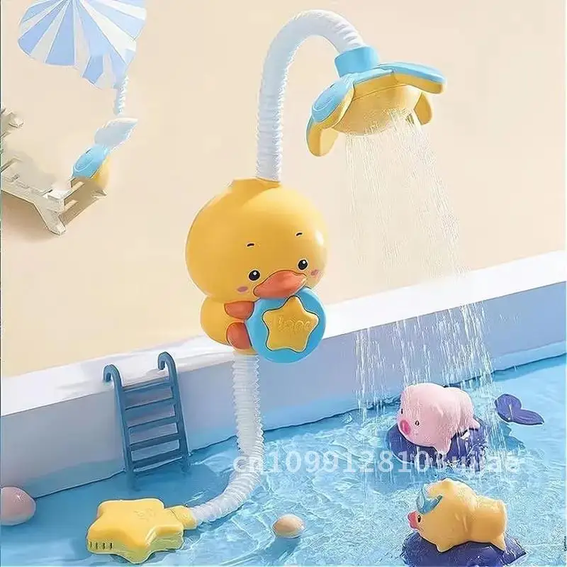 cute-duck-bath-toy-for-kids-electric-shower-spray-faucet-adapter-water-play-game-baby-gift-for-girls-bathtub-swimming-toy