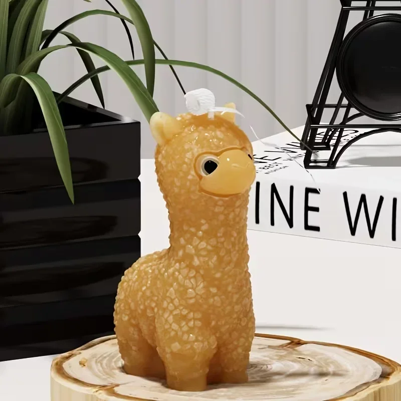 2026 a cute alpaca silicone mold for diy clay, resin handicrafts and scented candles, perfect for home decor and holiday gifts