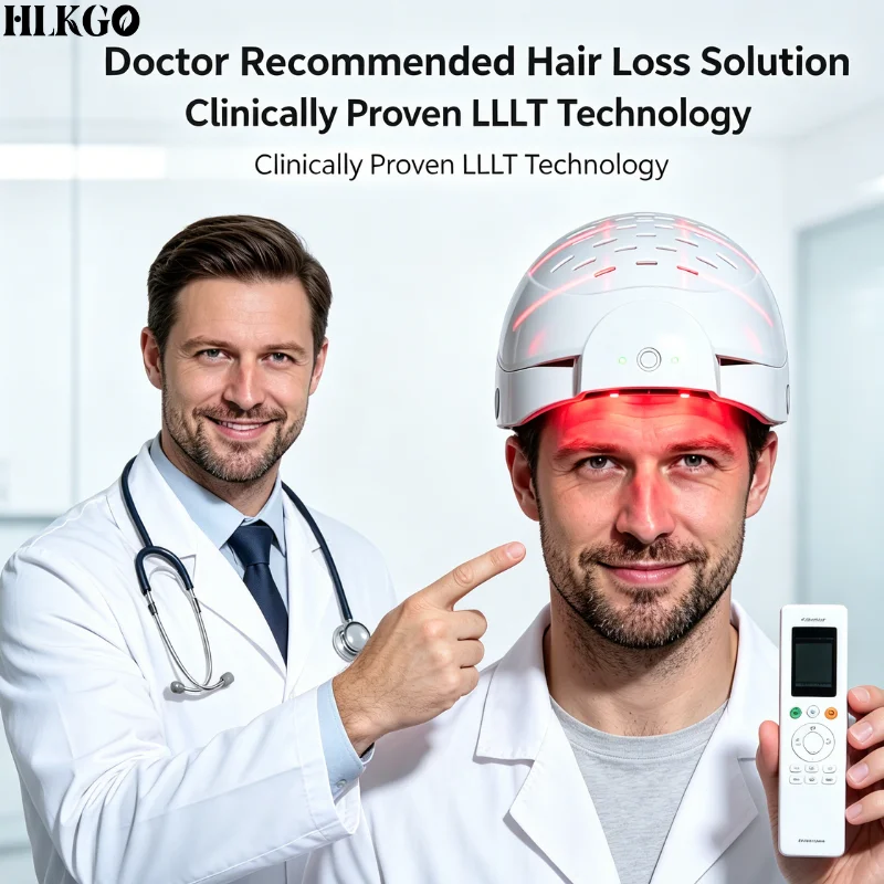 Medical Grade 300 Diodes 6750mW 650nm 660nm LLLT Hair Growth Helmet Red Light Therapy for Hair Loss Regrowth Home Use