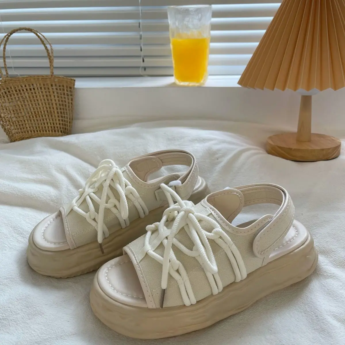 Girls Summer Sandals 2026 Trendy Platform Flip Flops Easy Match Outfits Soft Insole All Day Wear Sturdy
