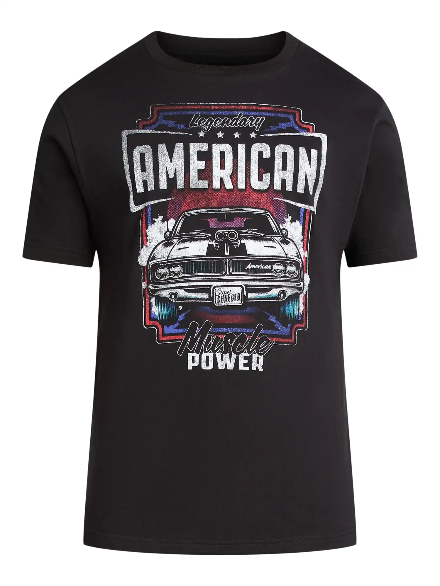 

4 июля Americana Muscle Car Power Графическая футболка из 100% хлопка с круглым вырезом и коротким рукавом Летняя повседневная мужская футболка Уличная одежда