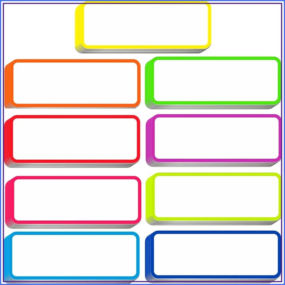 

54pcs Magnetic Dry Erase Labels, Reusable Name Tags for Whiteboard, Fridge, Locker, 3.2x1.2 Inches