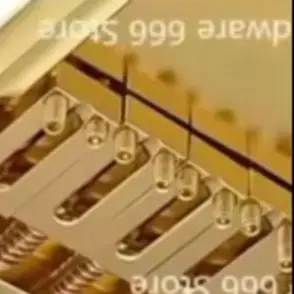 Brass Piano Bridge (for TL Guitar) Asymmetrical Piano Bridge 104x78.8mm Chord Pitch 10.7mm