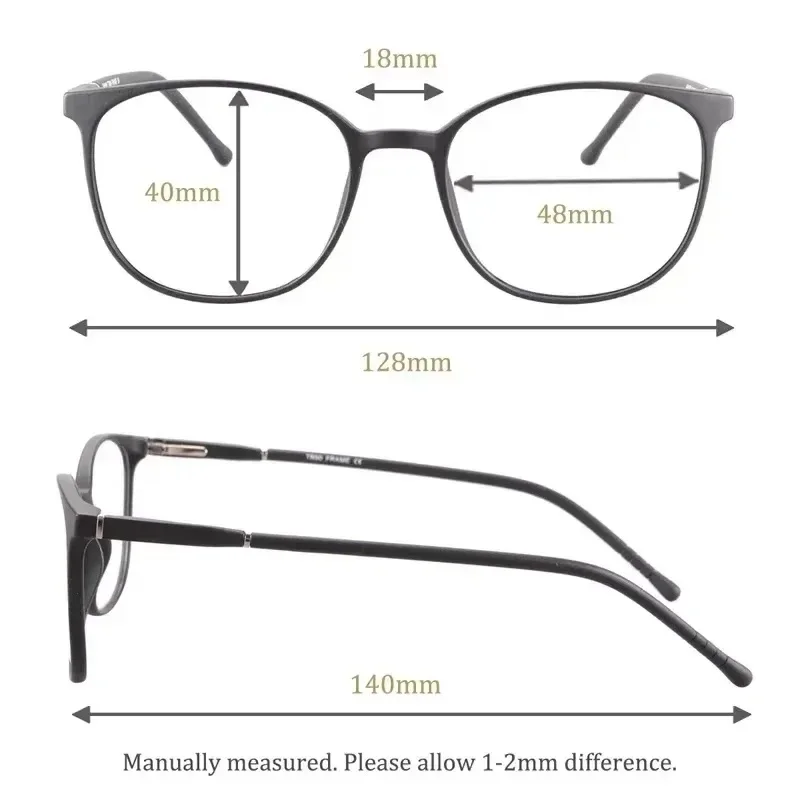 SHINU Custom Prescription Glasses Women Small Face 128mm Wide Custom Optical Lens Made According To Your Eye Prescription Sh079