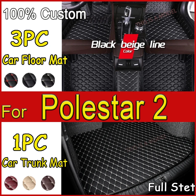 Car Floor Mats For Polestar 2 2020-2022 Polestar 4 2024 DropShipping Center Interior Accessories Leather Carpets Rugs Foot Pads