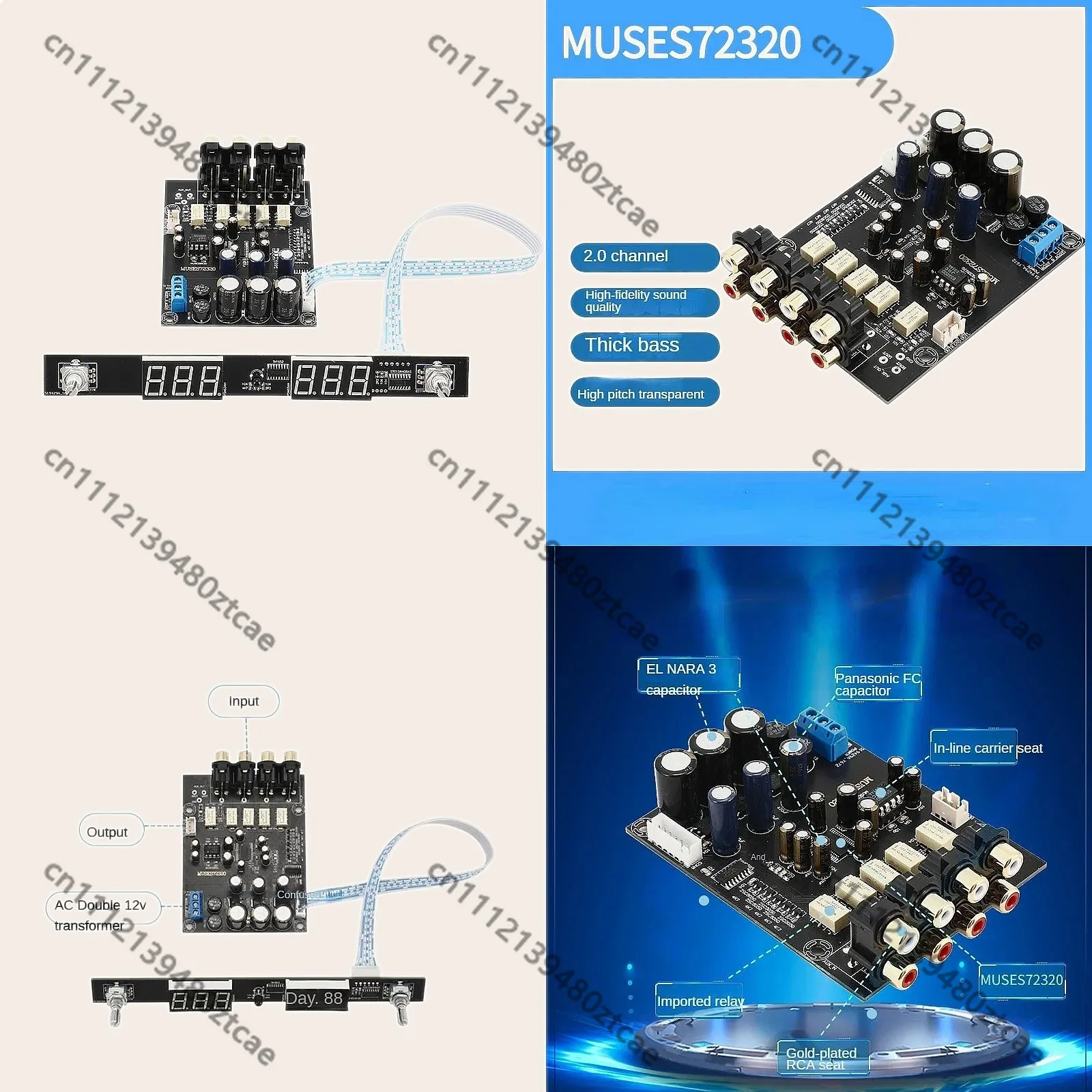 MUSES72320 Front Level Volume Controller HIFI Preamp Remote Control Preamplifier Board