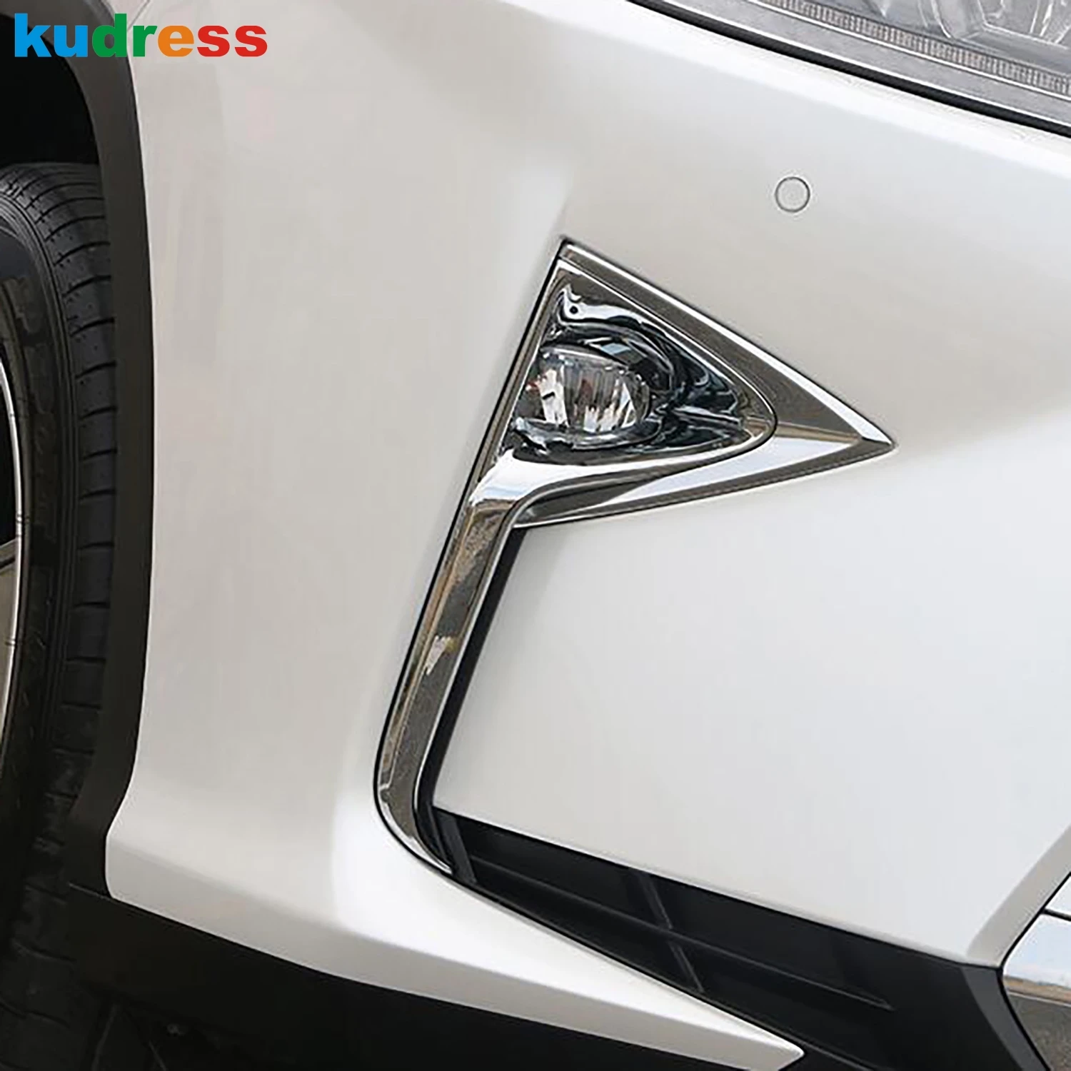 Front Fog Light Lamp Cover Trim For LEXUS RX 200T 350 450H 450HL 2016-2019 Chrome Car Front Foglight Bezel Trims Accessories