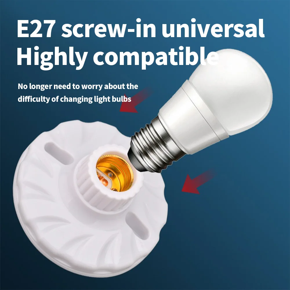 CILIA 1pc Ceramic Lamp Base with Plastic Shade, Practical E2