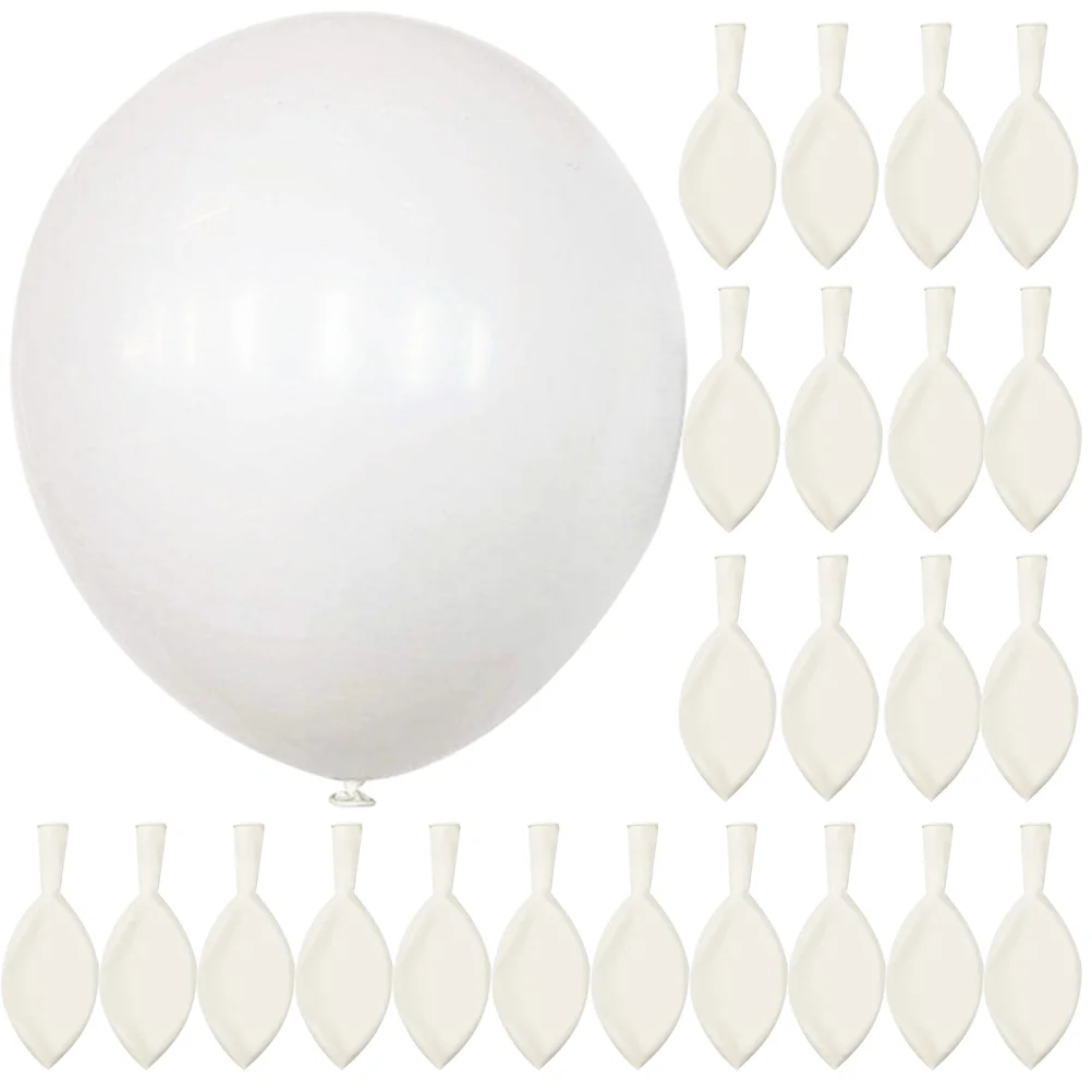 

100 Pcs Helium Balloon Kit Round White Birthday Decorations Bride Party Balloons