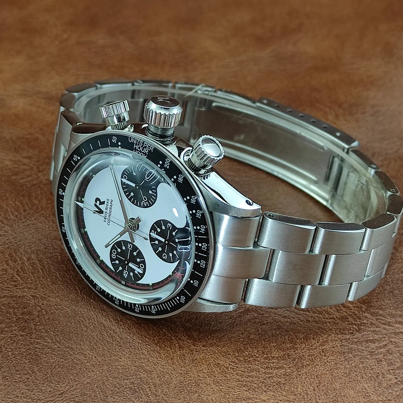 Vakuy Automatic Chronograph Watch, Paul Newman Daytona Homage, Dandong 7750 Movement, Bubble Domed Crystal - view 5