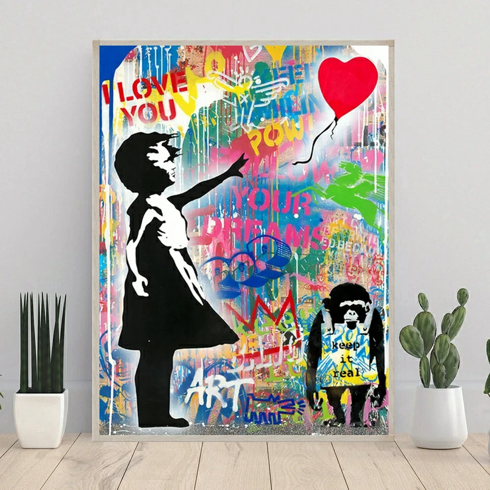 Graffiti Street 5D DIY Diamond Painting Mosaic Banksy Portraits Art Embroidery Full Square Round Cross Stitch Picture Home Decor