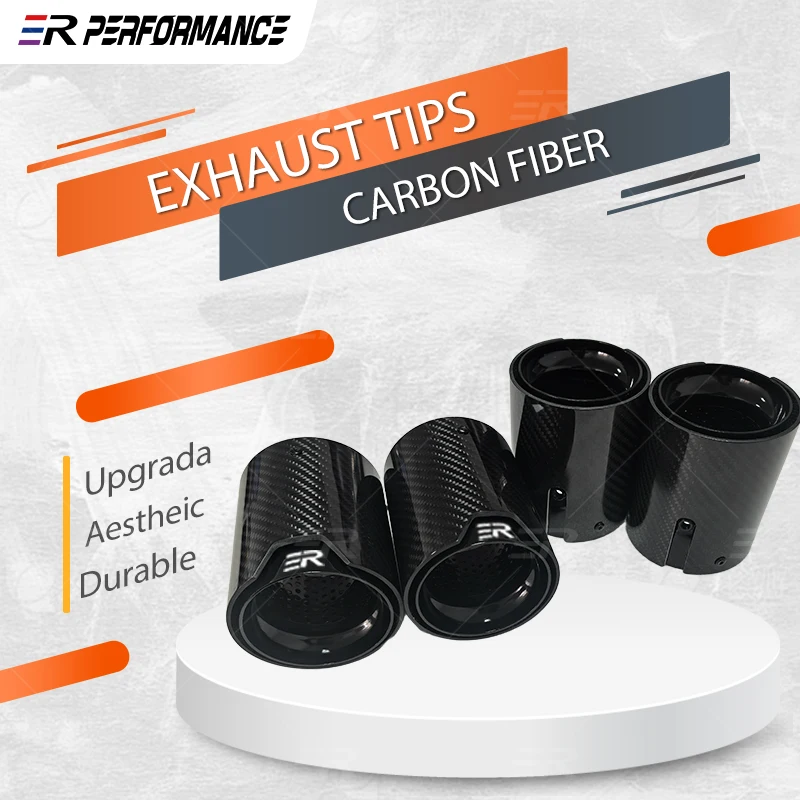 

4PCS Fit For BMW M5 F90 Exhaust Modified Suitable Cars Accessories Black Carbon Fiber Cars Decoration Tail Muffler Pipe Tips