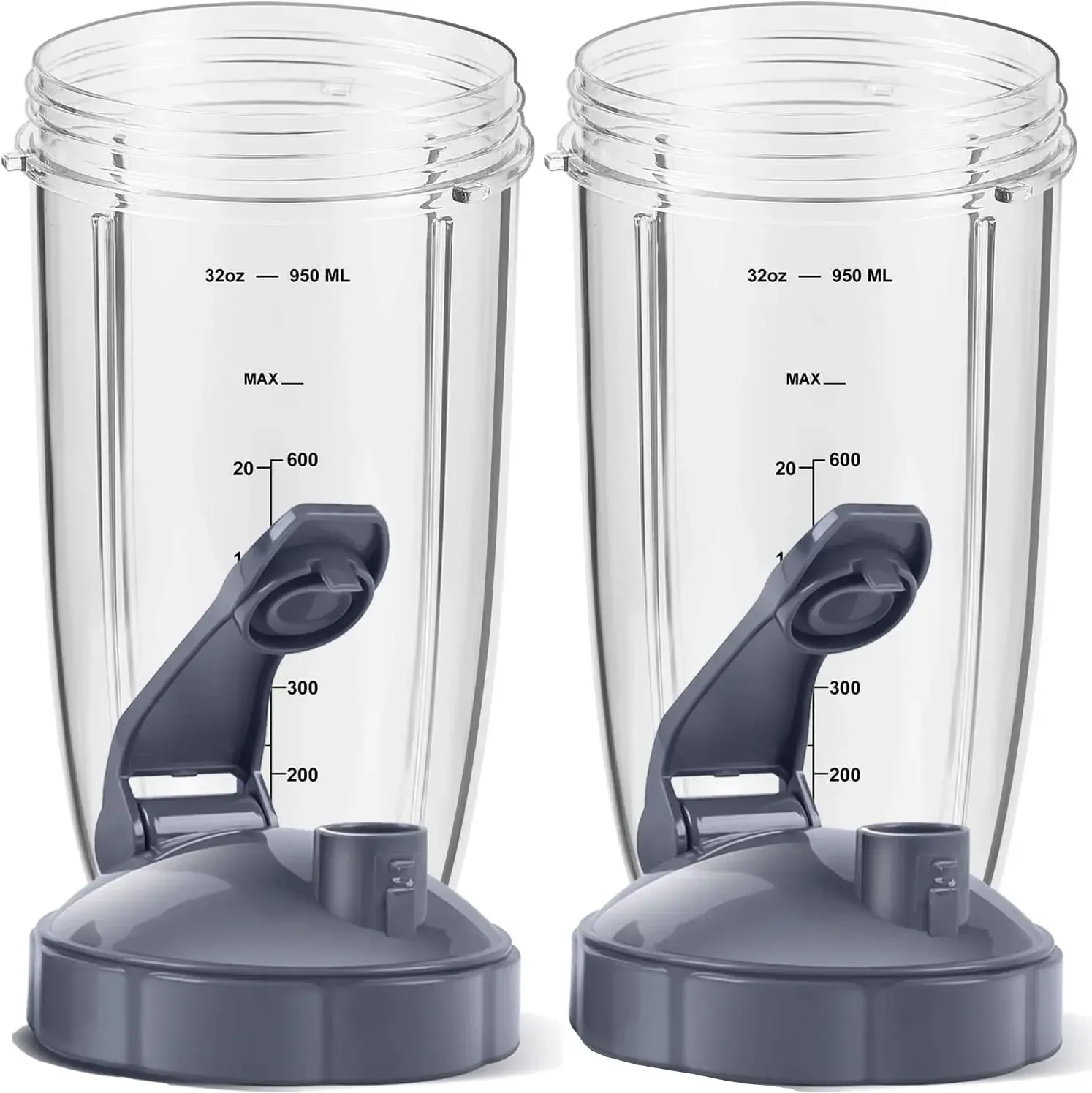Peças de reposição para copos de 32 onças com tampa flip-top e juntas de borracha compatíveis com o acessório para liquidificador NutriBullet 900w