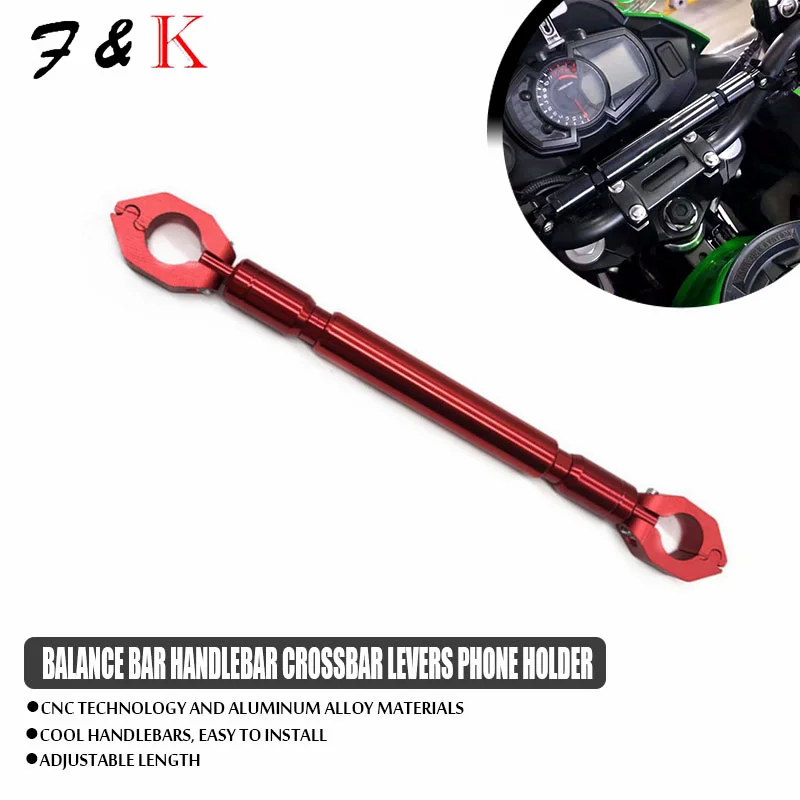 

Motorcycle Balance Bar Universal 22mm CNC Aluminum Crossbar Strengthen Handlebar Extended Adjustable Motorbike Reinforce Lever