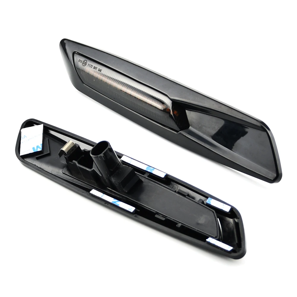 

Clear & Smoked Lens LED Side Marker Lamp Fender Turn Signal Dynamic Amber Lights For BMW 1 Series: E81/E82/E87/E88 128i 135i 1M