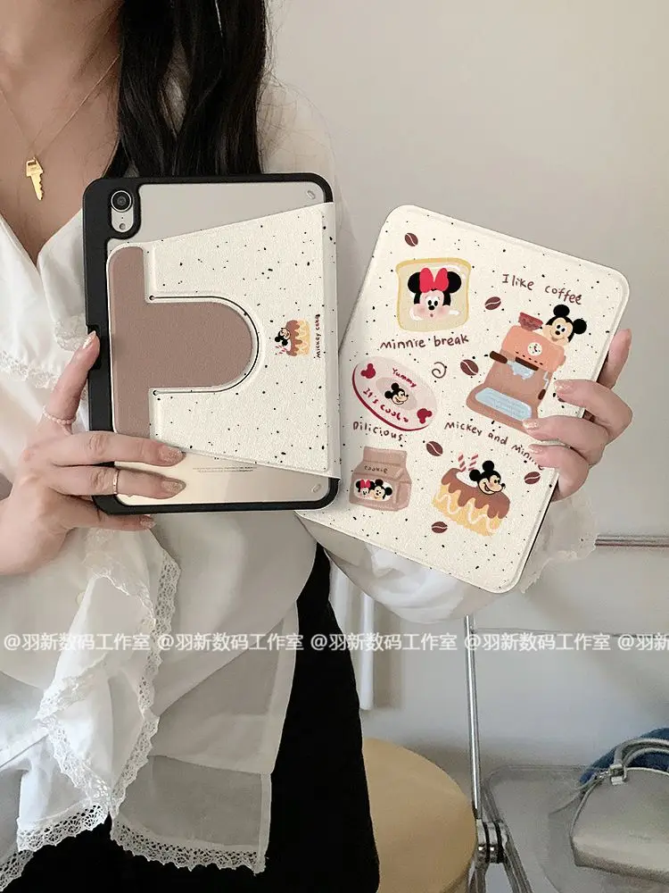 2024 New Mickey Tablet Case For iPad 2022 10th Gen 7th 8th 9th Mini 4 5 6 Air 3 4 5 6 13 Inch Pro 2021 Drop-Proof Acrylic Cover