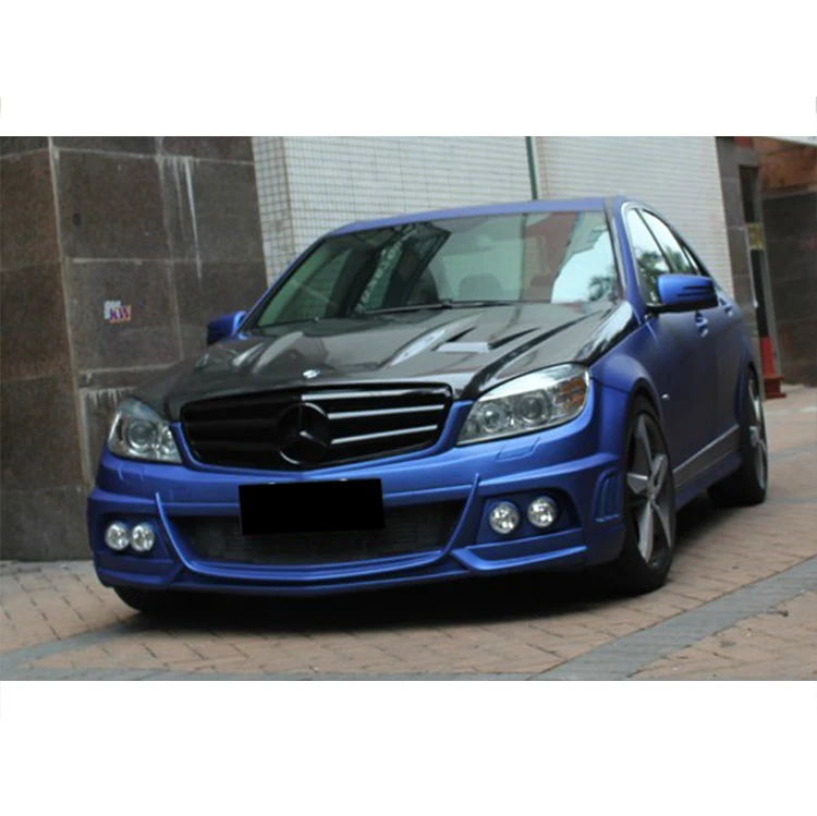 W Style Fiber Glass Body Kit front bumper side skrirs rear bumper ForMercedes C Class w204