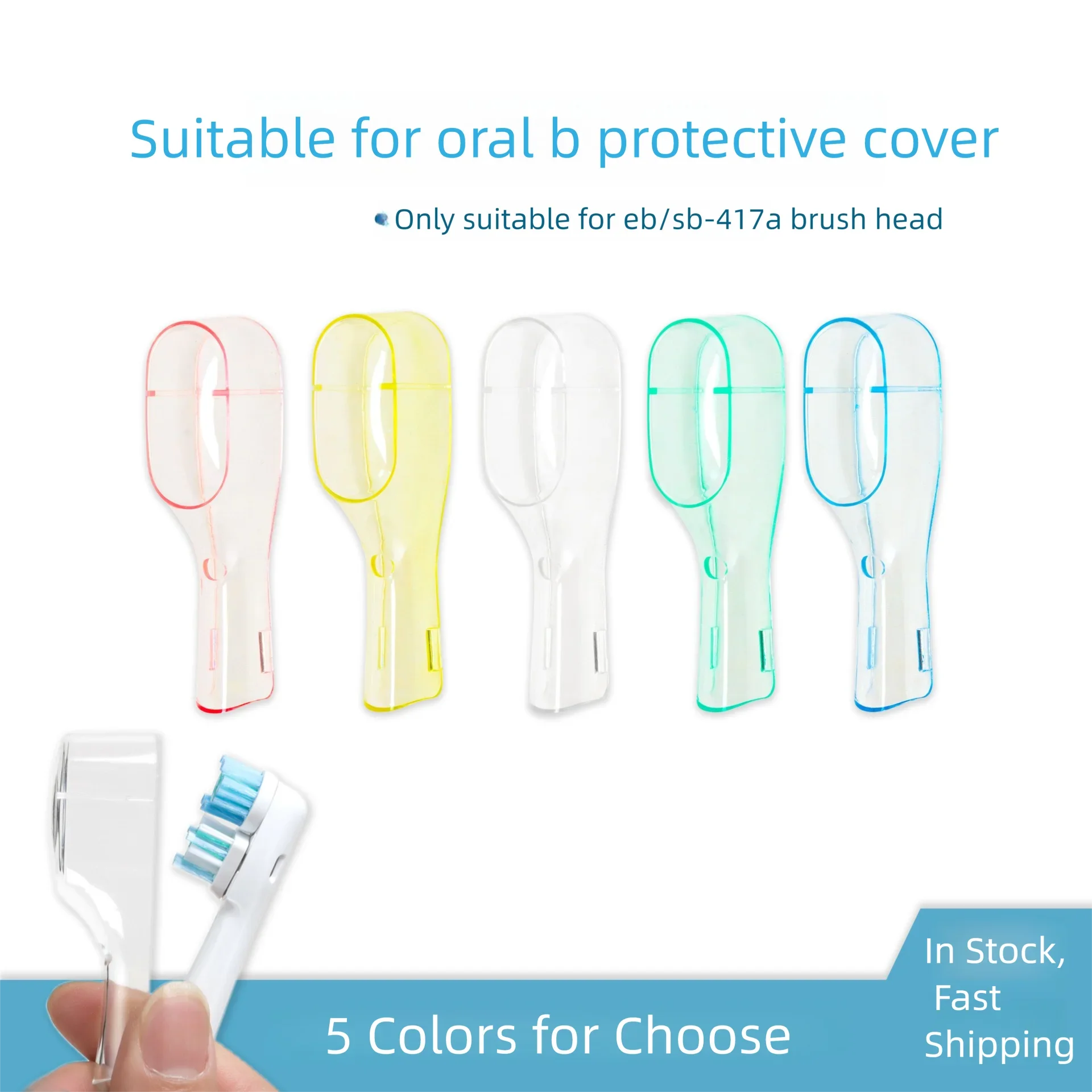 

4 Pcs/Pack Toothbrush Head Protective Cover For Oral B Double Clean Electric Toothbrush Dustproof Protective Travel Supplies