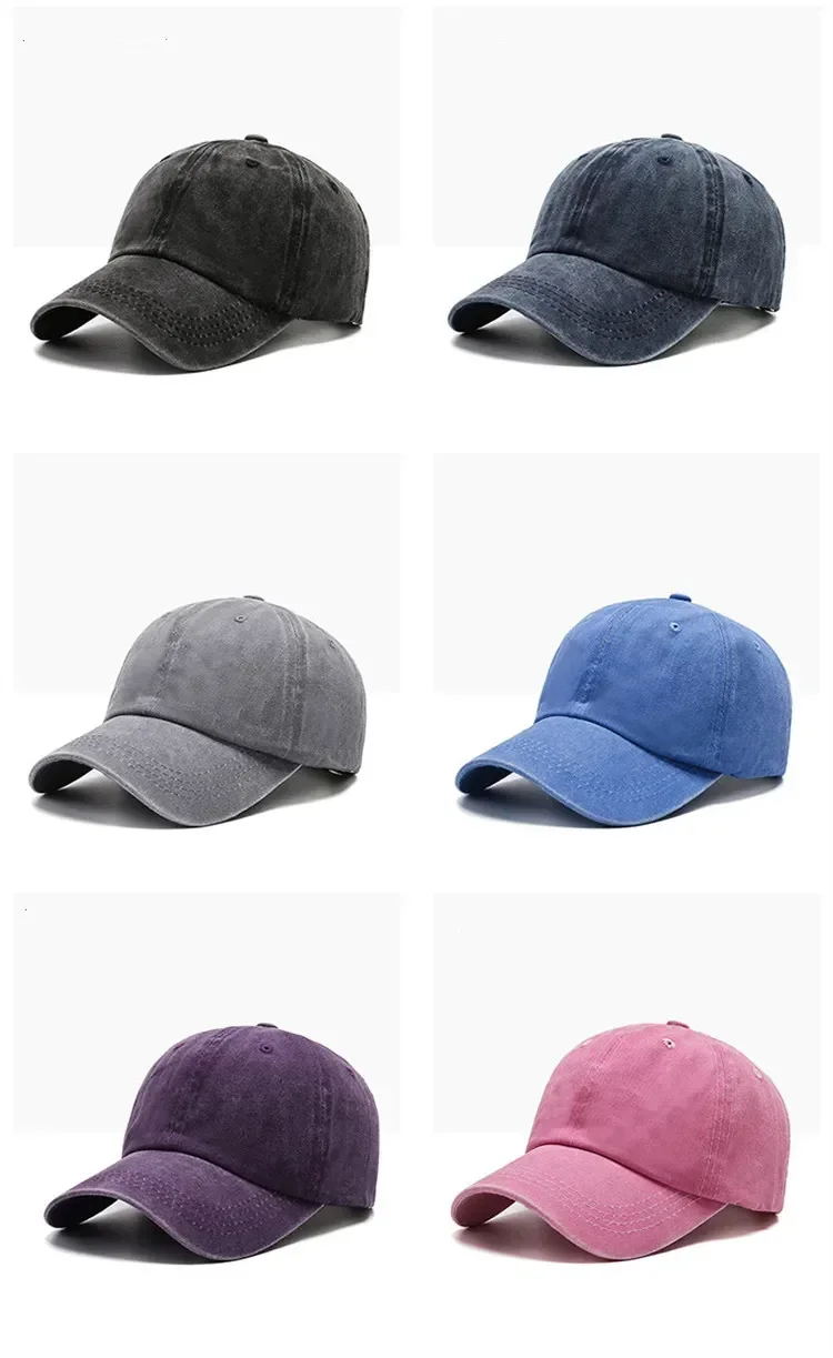 Damen Herren Baumwoll-Mode-Snapback-Cap, einfarbig, Baseballmütze, Herbst-Winter-Hut, Outdoor, schlicht, Vintage-Visor, Freizeit-Cap für Damen und Herren – Detail 3