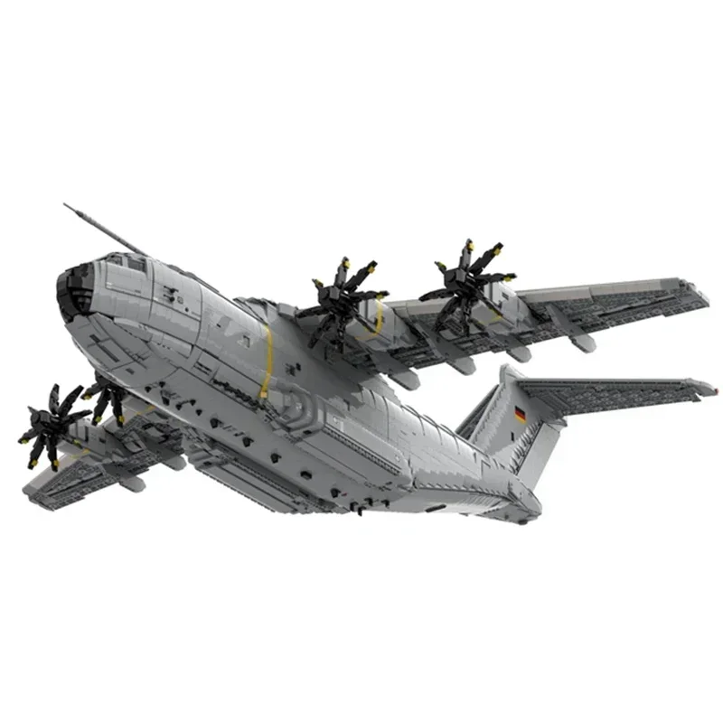 MOC-軍事戦闘機モデルのビルディングブロック,レンガ,飛行機,a400m,アトラステクノロジー,モジュラー,クリスマスおもちゃ,DIYセット,組み立て,ギフト