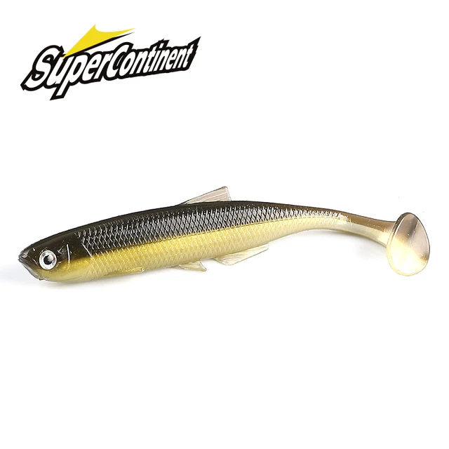 Superkontynent szczupłość ShadTeez T-tail 5cm/7.5cm/12cm Pike Zander Predator Fishing 3d oczy Miękka przynęta Przynęty wędkarskie
