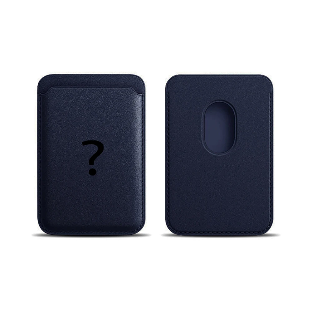 Einfaches Fragezeichen Leder-Kartenetui Telefonkartenhalter für Magnetische Hülle Geeignet für alle iPhone Magsafe Karten-Handyrückseiten-Taschen – Detail 15