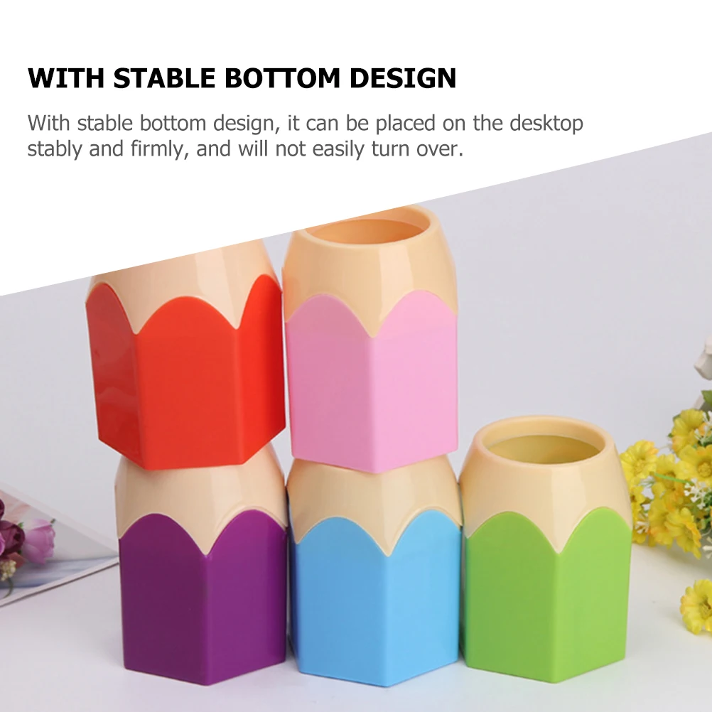 

10pcs Pen Holder Set Desk Stationery Supplies Stable Bottom Design Storage Solution For Pens Pencils Makeup Brushes