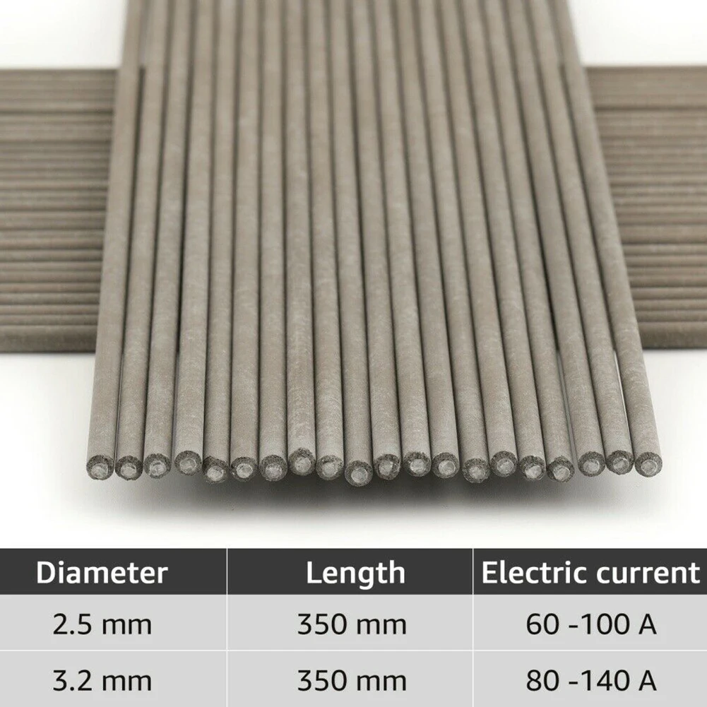 10pcs Stainless Steel E6031 ARC Welding Rods Electrodes Mild Steel 2.5mm/3.2mm Mild Steel Excellent Welding Performance Welding