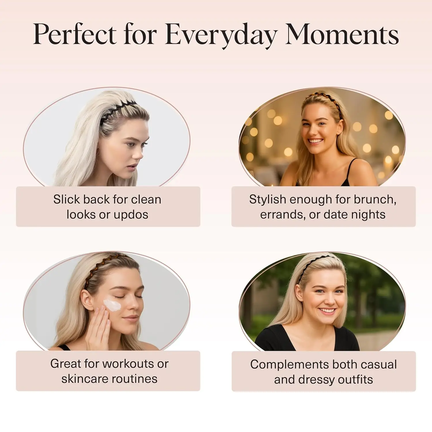 Kitsch Zig Zag Non-Slip Wave Design Headbands