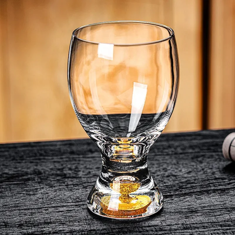 Luxury Gold-Flake Beer & Wine Glass Set - Elegant Multi-Purpose Cups for Draft Beer, Cocktail, Juice, Home Bar Gift