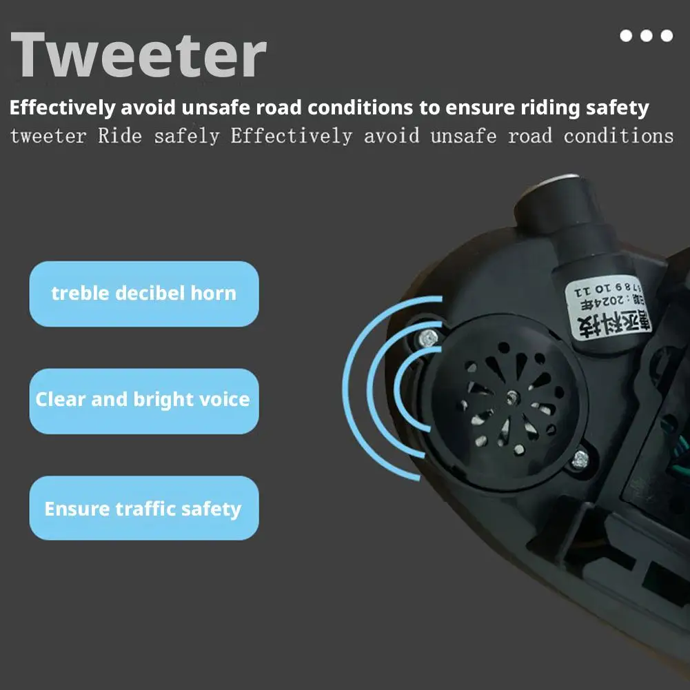 Electric Vehicle Instrument Headlight - 48V-60V Integrated Horn/Power Display LED Daytime Running Light E-Bikes Accessory