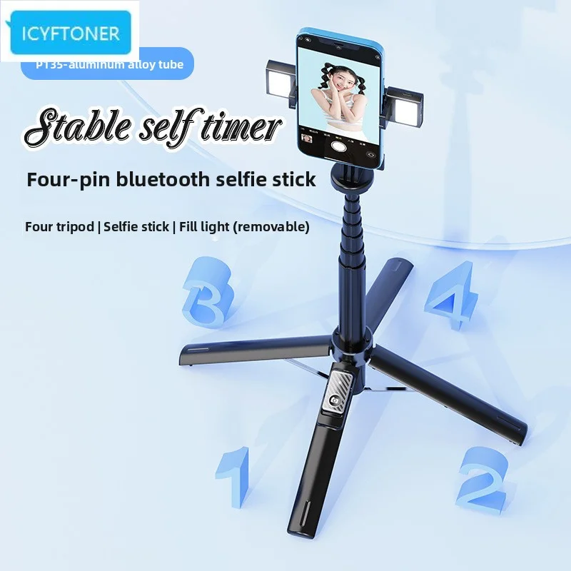 

Icyftoner new p135 tripod Bluetooth Selfie Stick compatible with GoPro stable live streaming phone holder