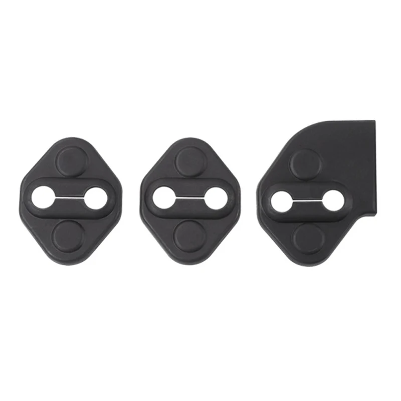 3Pcs for Suzuki Jimny 2019 2020 Car Door Lock Protective Decoration Cover Trim Sticker Accessories, Black