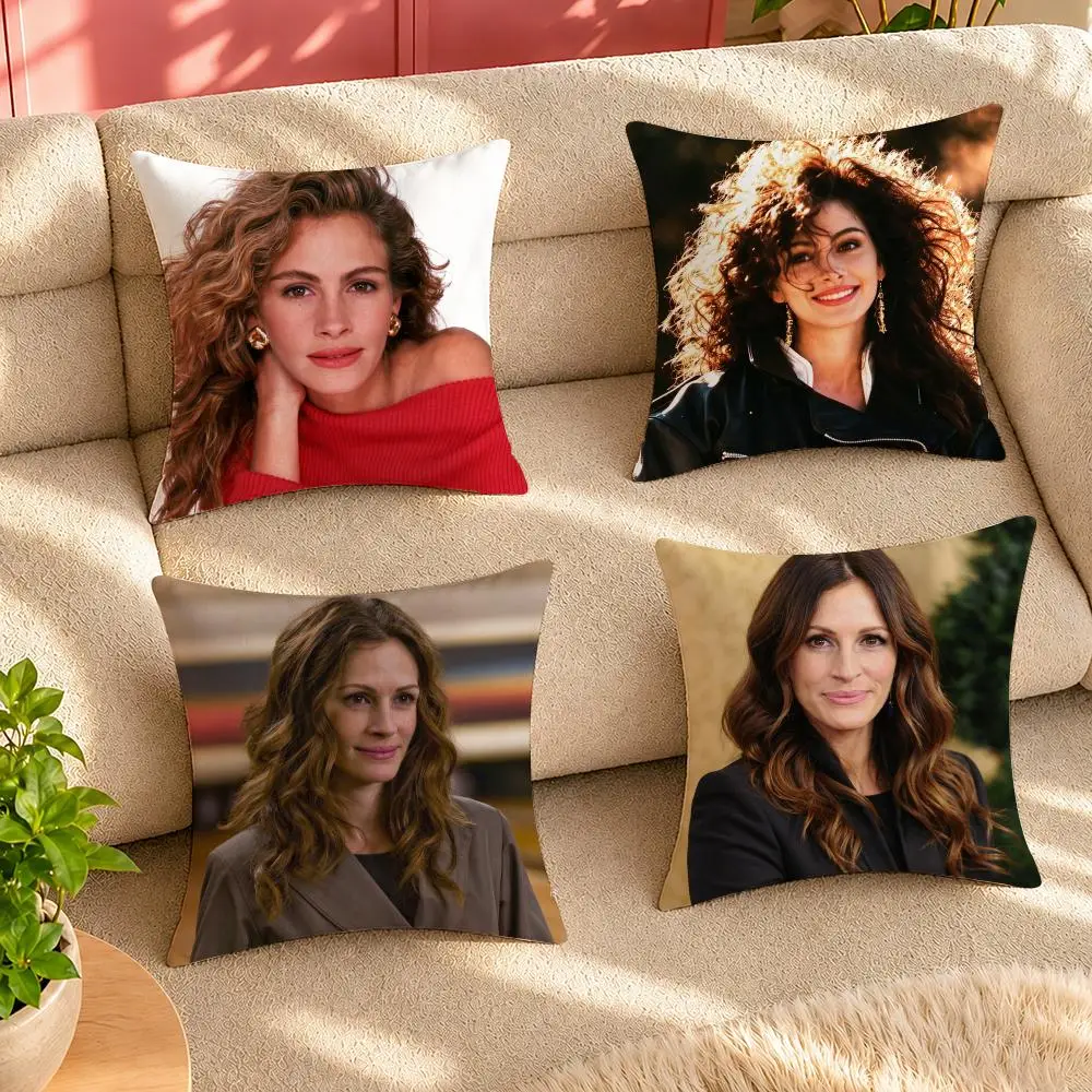 Hot American Actor J-Julia Roberts Cushion Cover Pillow Cover Decorative Throw Couch Home Decor for Living Room Sofa